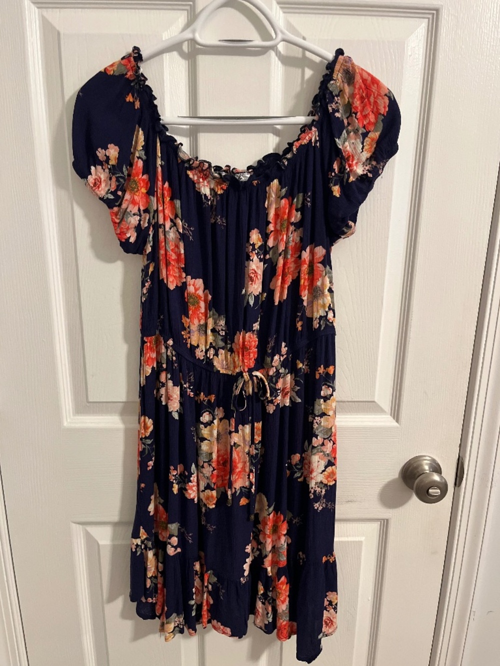 Floral Dress - On or Off the Shoulder- Size Medium